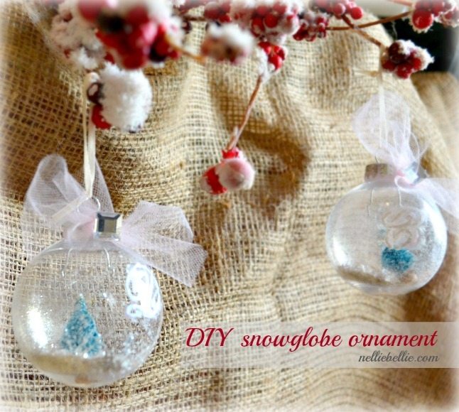 DIY snow globe ornament | a simple tutorial from NellieBellie