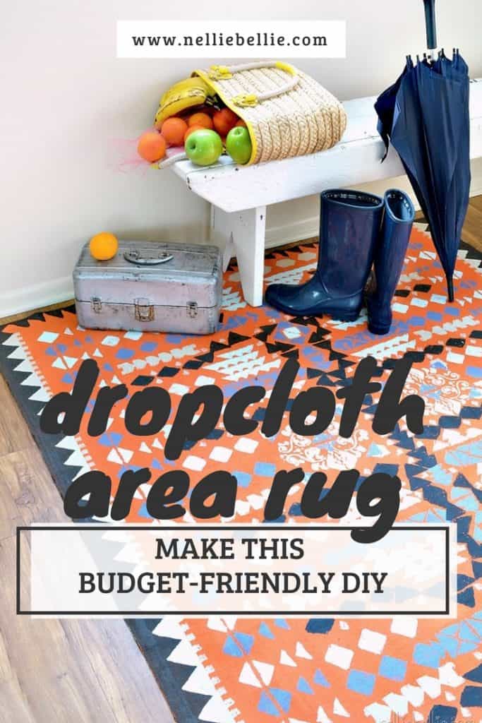 How to Paint a Drop Cloth Rug --printable instructions
