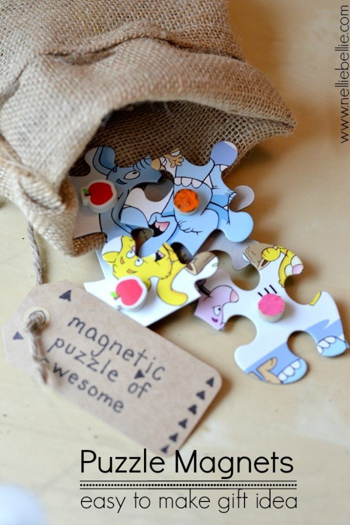 Puzzle Piece magnets, a tutorial from NellieBellie