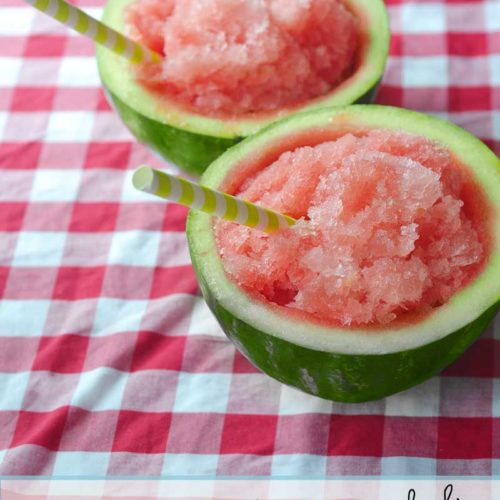 Watermelon margarita slushie, a NellieBellie recipe