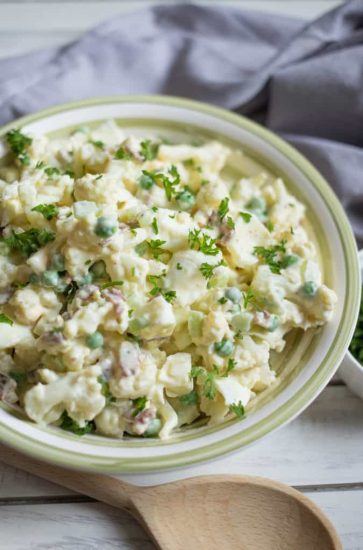 the BEST Cauliflower Potato Salad Recipe - LOW CARB - PALEO