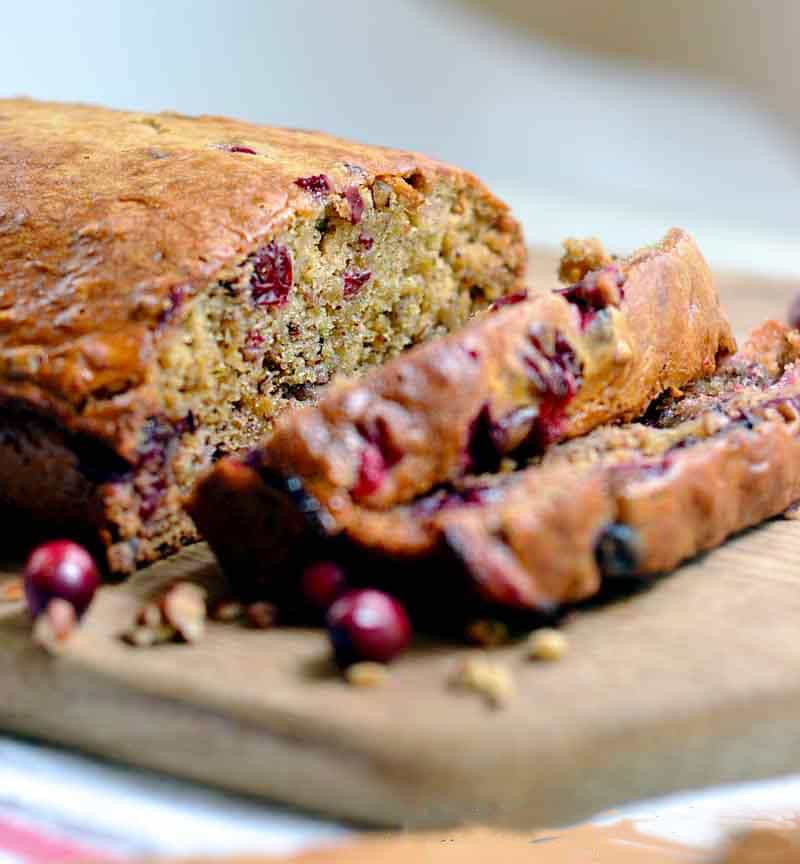 Cranberry Walnut Banana Bread Recipe ⋆ NellieBellie