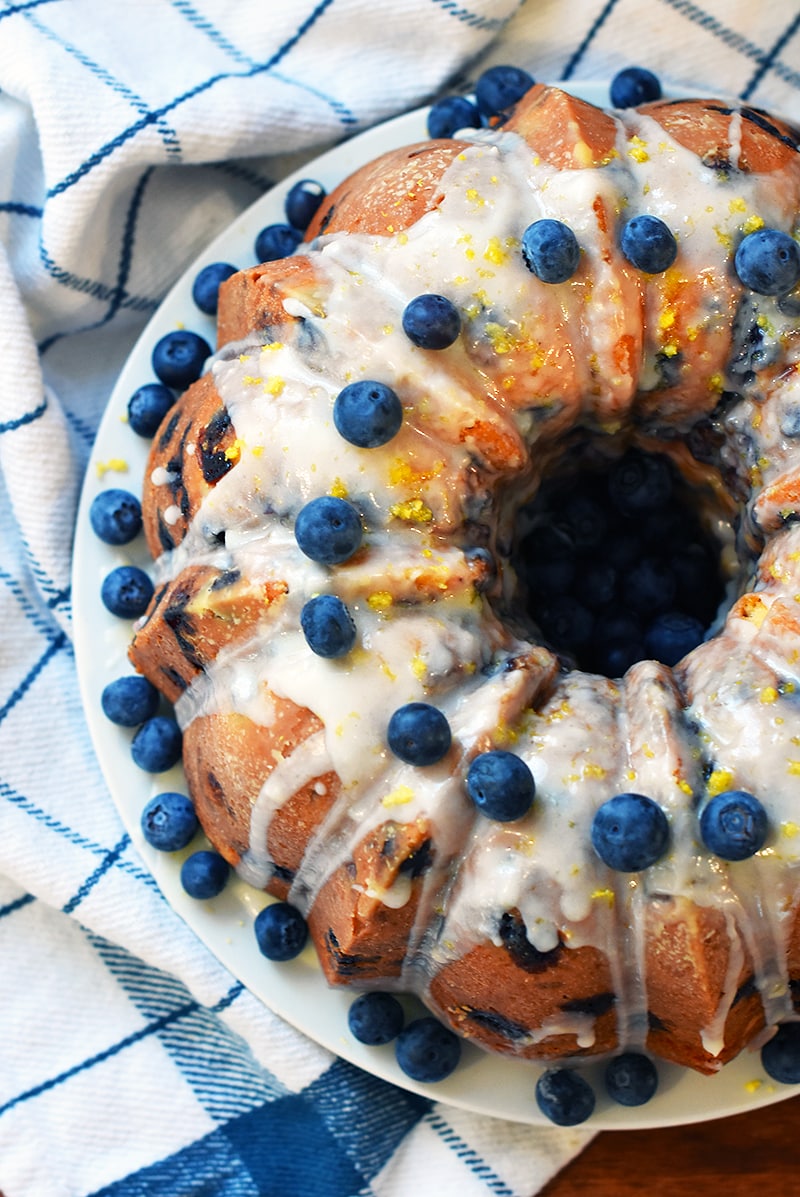 Blueberry Bundt Cake With Sour Cream - Design Corral