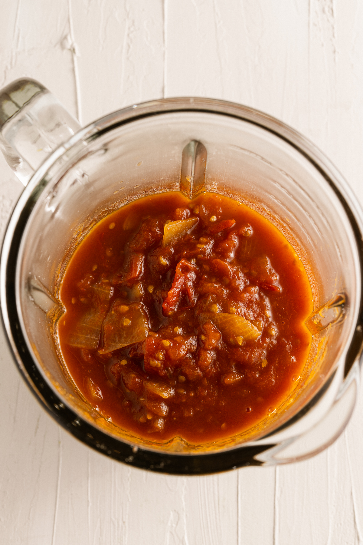 homemade ketchup being processed in blender