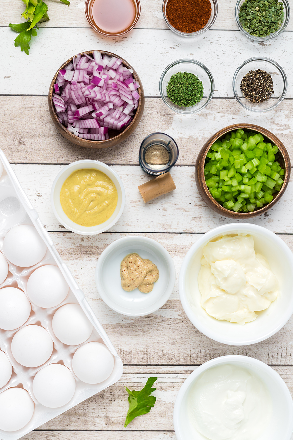 Deviled Egg Salad ingredients