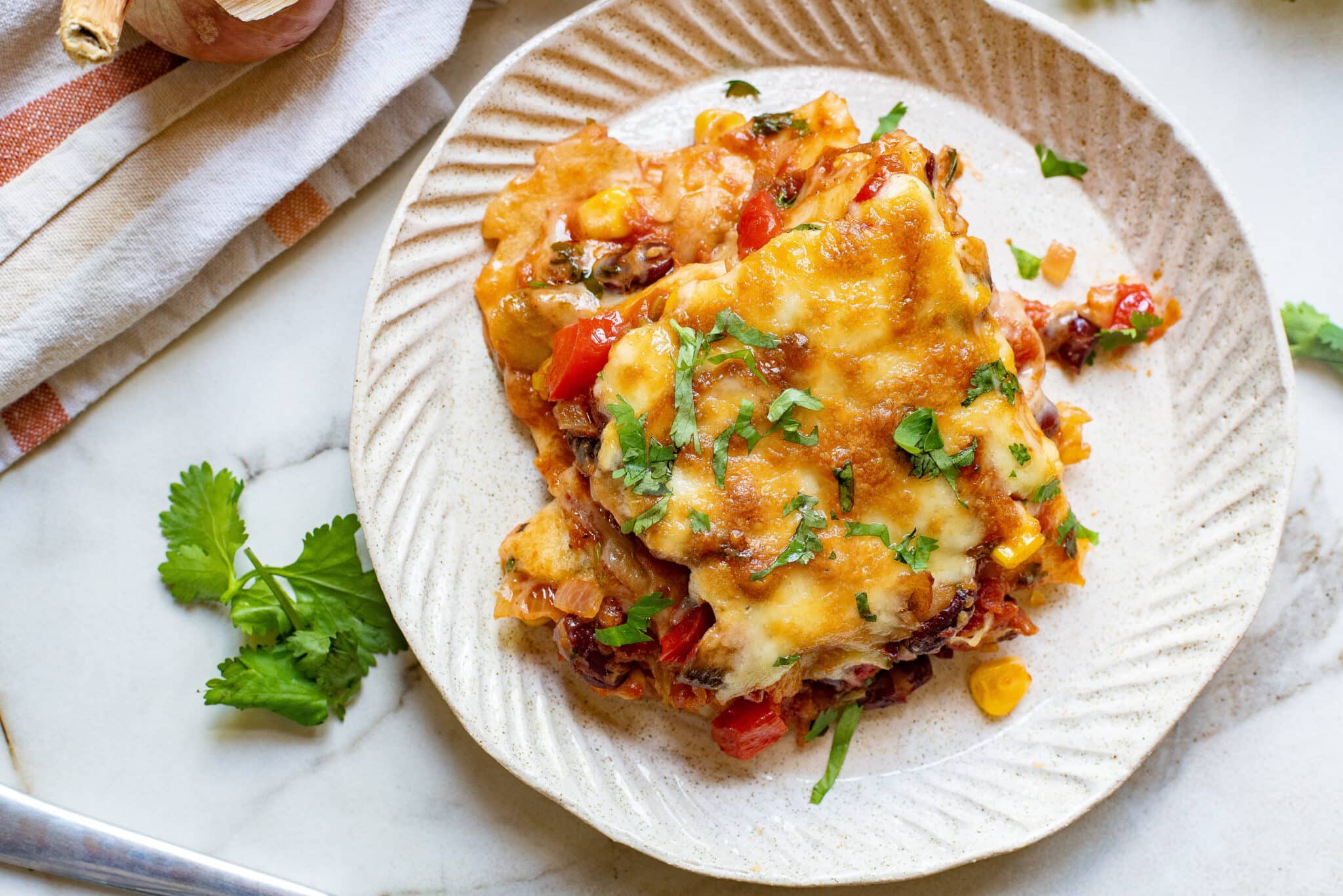 Vegetarian Skillet Tortilla Casserole