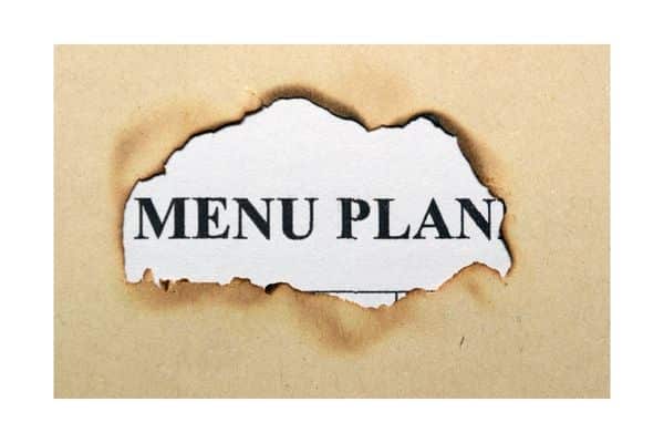 menu plan to help reduce kitchen waste