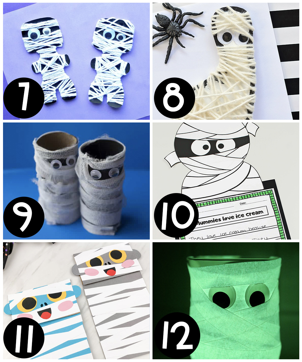 27 Quick And Easy Halloween Crafts For Kids Featuring Mummies